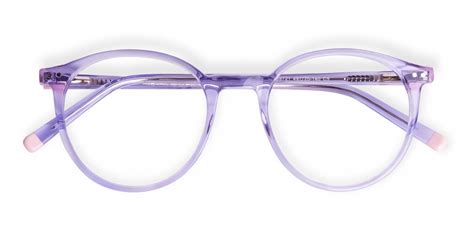 transparent purple glasses